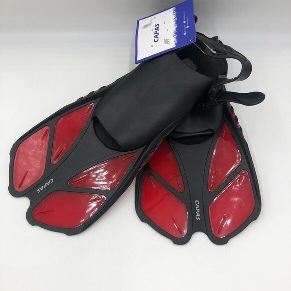 Capas Snorkel Fins Swim Fins Open Heel Swimming Flippers Size S/M - Picture 4 of 12
